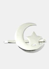 Women's Celestial Moon Star Hair Pin Clip Accessory Stainless Steel Silver New