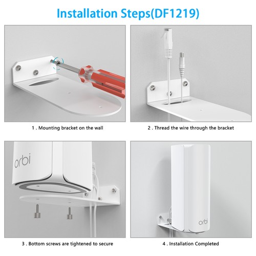 Soporte de pared de metal HOLACA para Orbi serie 770 Tri-Band WiFi 7 - Imagen 6 de 10