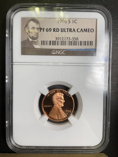 NGC PF69RD UC 1996-S Lincoln Memorial Cent MS GEM BU PQ BLAZING RED Certified 12