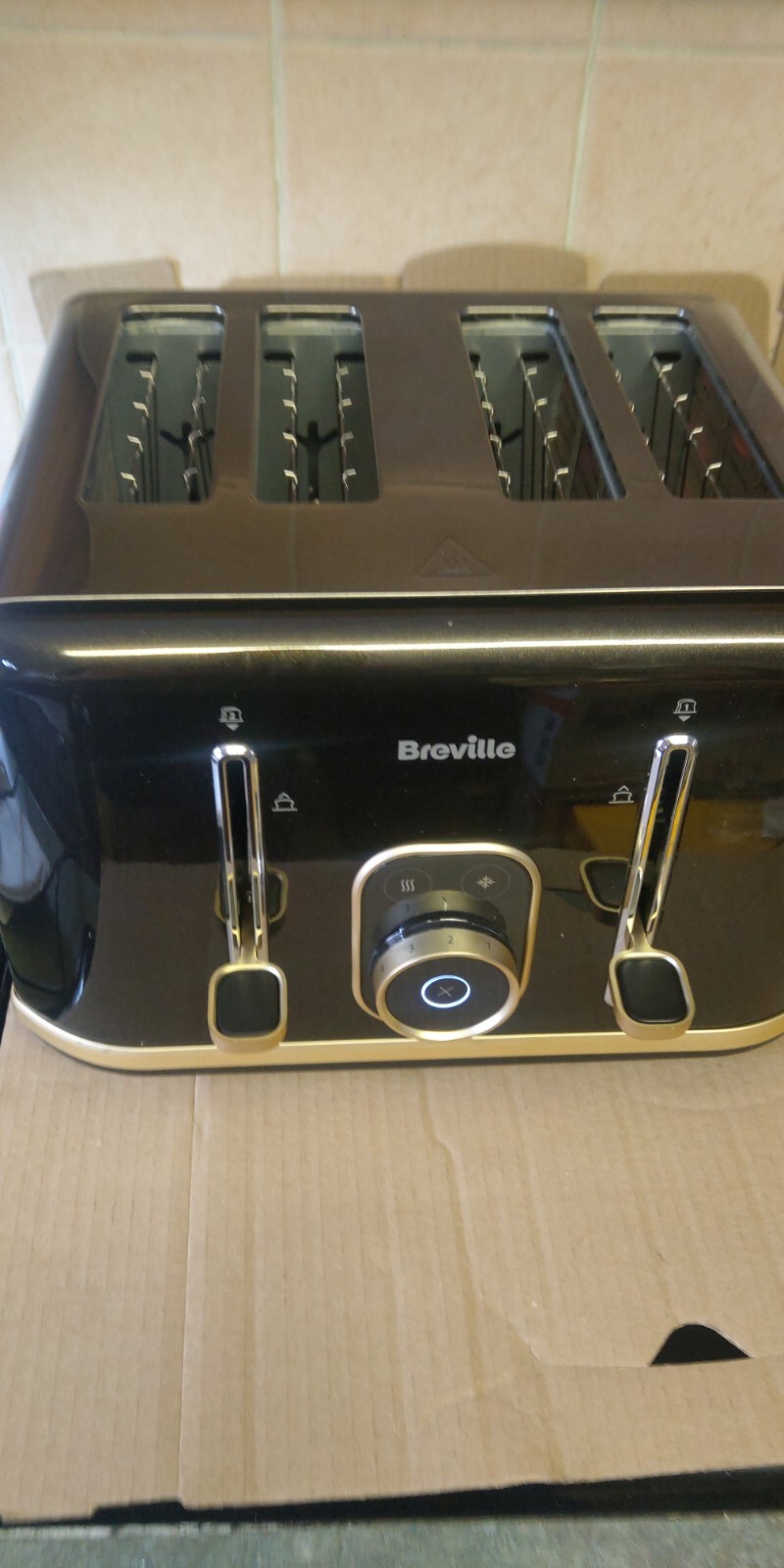 Breville VTT972 OBLIQ 4 Slice Wide Slot Toaster BLACK eBay