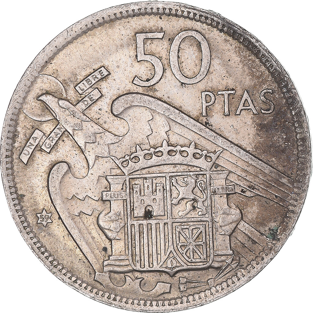 1331989] Coin, Spain, 50 Pesetas, 1957 | eBay