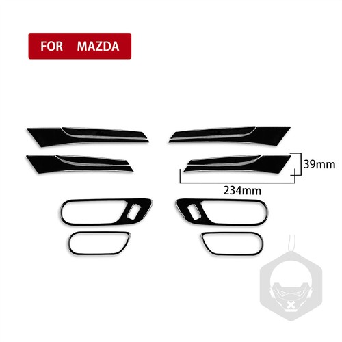 12×Piano Black Interior Set Kit Door Handle Panel Trim For Mazda 3 Axela 2010-13 - Picture 2 of 12