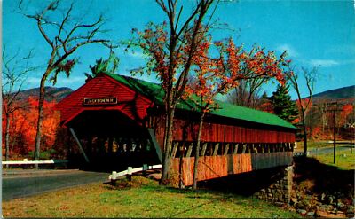 Jackson Covered Bridge Ellis River White Mount NH Postcard unused (23025)
