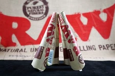 AUTHENTIC Raw Rolling Paper Pre-Rolled Organic Cones 1 1/4 - 8 Pks-48 Cones