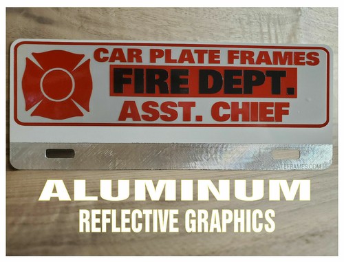 REFLECTIVE FIREFIGHTER EMT Paramedic Custom License Plate Topper License Plate - Picture 3 of 5