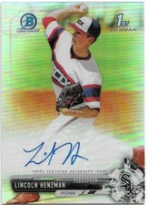 2017 Bowman Chrome Draft LINCOLN HENZMAN Auto Refractor /499