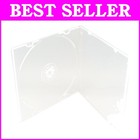 5.2mm Slim Clear Poly Cd Cases - 100 Pieces for Organizing Dvds and Blu-rays