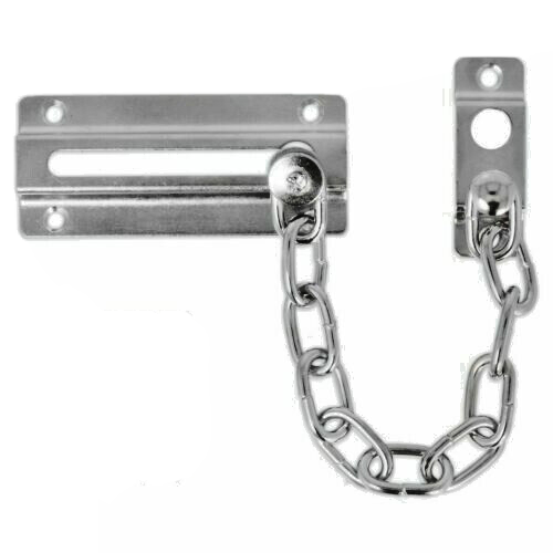 Heavy Duty Steel DOOR CHAIN RESTRICTOR Lock Latch Slide Catch Security Safety - Picture 2 of 2