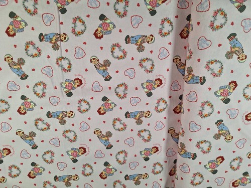 RAGGEDY ANN FLANNEL FABRIC BY SPECTRIX 15 YARDS - VINTAGE - NEW - Picture 4 of 7