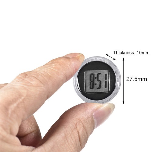 Mini Motorrad Uhr zum Aufkleben Wasserdicht Elektronische Uhr Auto Digitaluhr - Bild 5 von 8