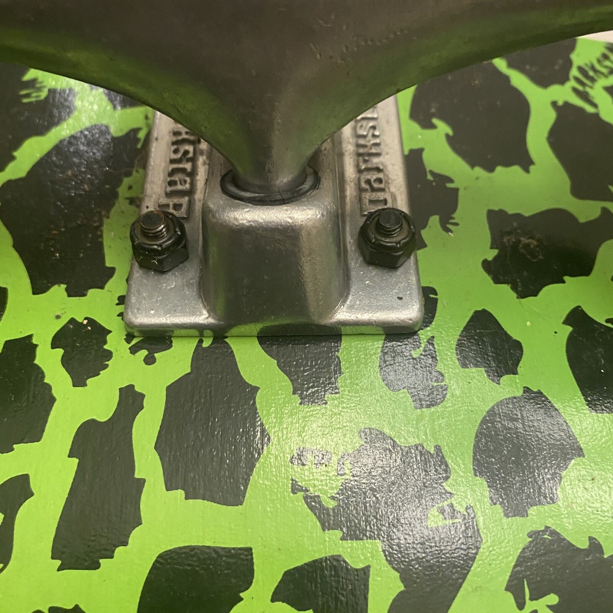 Darkstar Skateboards Green Black And White Skateboard. Read