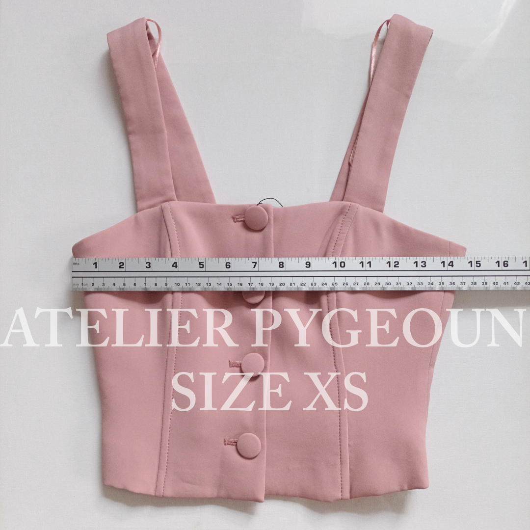 NWT ZARA Cropped Bustier Sleeveless Tank Top Vest Pink 3463