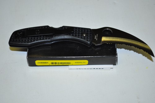 SPYDERCO C08SBK MERLIN BORDO SEGHETTATO MADE IN JAPAN FUORI PRODUZIONE NECESSITÀ DA COLLEZIONE! - Foto 7 di 9