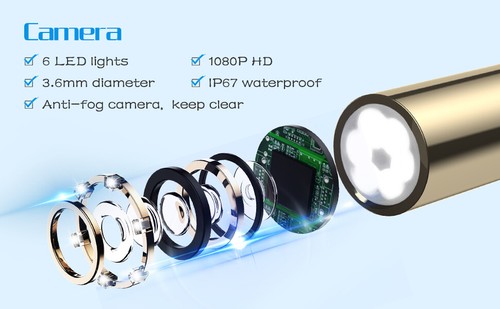 Vasgic Ear Wax Tool Removal con fotocamera Ear Scope Otoscopio con kit luce - Foto 5 di 9