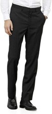 Kenneth Cole REACTION 277102 Men's Slim Fit Suit Separate Pant, Black,40W