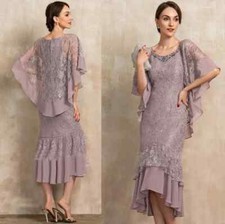 Elegant Mother Of The Bride Dresses Wraps Appliques Mothers Gowns Plus Size