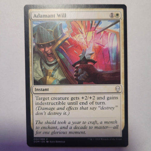 1x Adament Will Innistrad Crimson Vow 2021 Mtg Magic Card Instant Plains 1