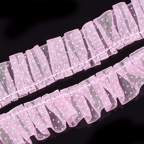 2-5m Rüschenspitze Organza Rips Satin 20-40 mm Plissee Farbwahl Rüsche Polyester - Bild 26 von 33