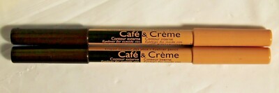 Lot of 2 Bourjois Cafe & Creme Eyeliner Pencil for inside and outside rim 0.05oz