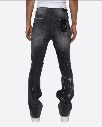 EPTM KIDD FLARE DENIM PANTS-BLACK SIZE 38 NWT - Picture 3 of 6