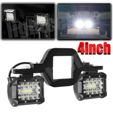 Tow Hitch Mount Bracket 4'' LED Work Light Pods Off Road Driving Backup Reverse