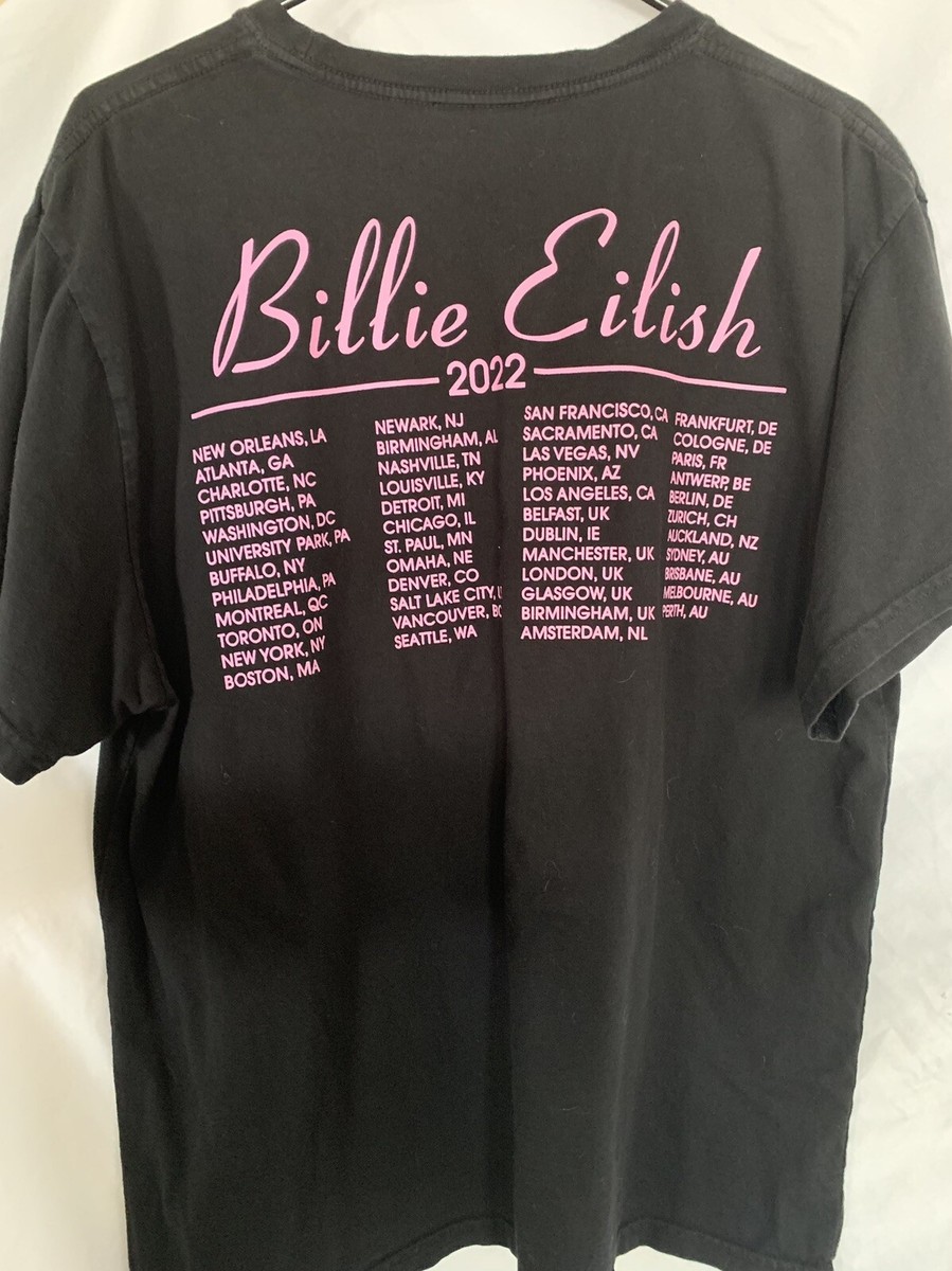 Billie Eilish Happier Than Ever Tour 2022 Shirt Size Large