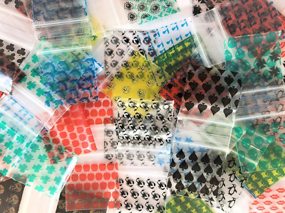 200 Apple Baggies 2 x 2'' ten assorted designs mini zip bags 2020