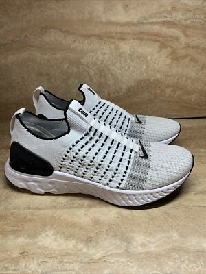 Mens Nike React Phantom Run 2 Running Gym Shoes White Black Size 11 Sneakers