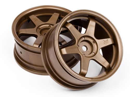 HPI 1/10 TE37 WHEEL 26mm BRONZE 3mm OFFSET (2pcs) #3843 - Picture 1 of 4