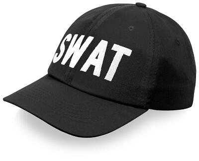 Cap Basecap Mütze USA SWAT FBI SECURITY POLICE Schwarz Fasching Karneval Kostüm