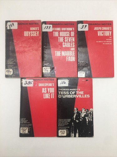 Lot of 5 Monarch Notes - Picture 1 of 10