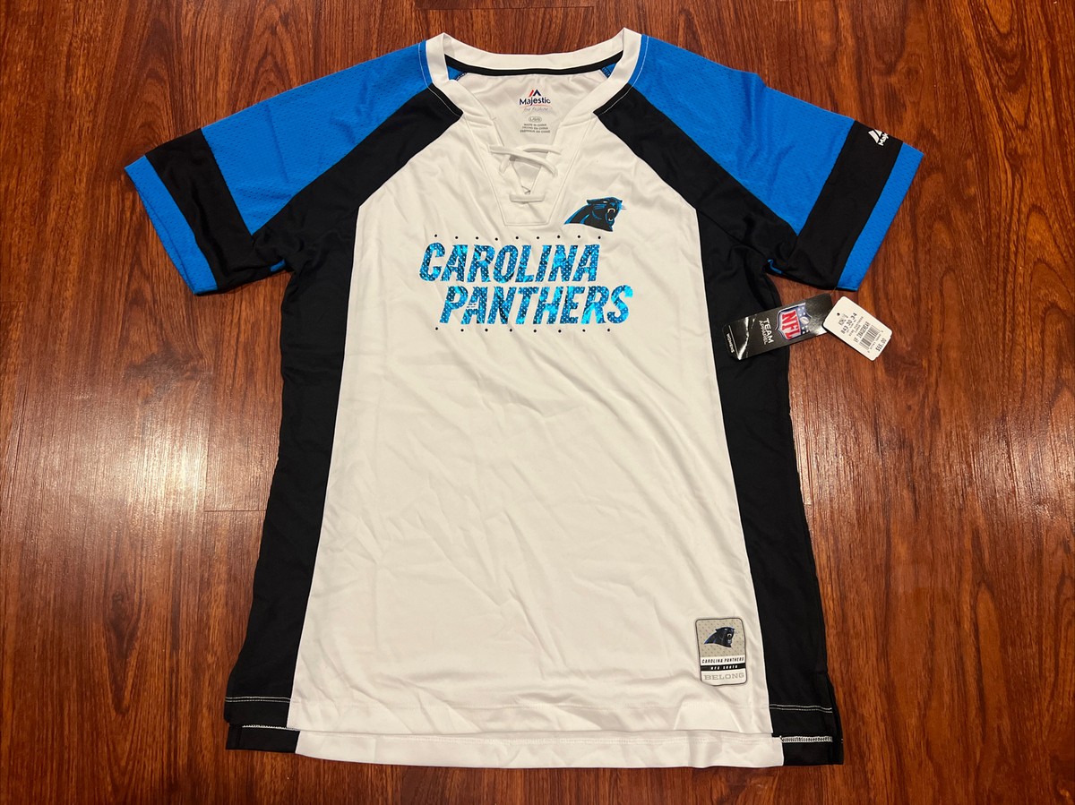 Majestic Women’s Carolina Panthers NFL Draft Him Football Jersey Large L  White