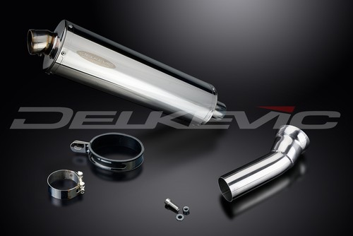 Kit silenciador de escape ovalado de 18" BMW K1300S 2009-2016 Delkevic sin cordones - Imagen 5 de 5