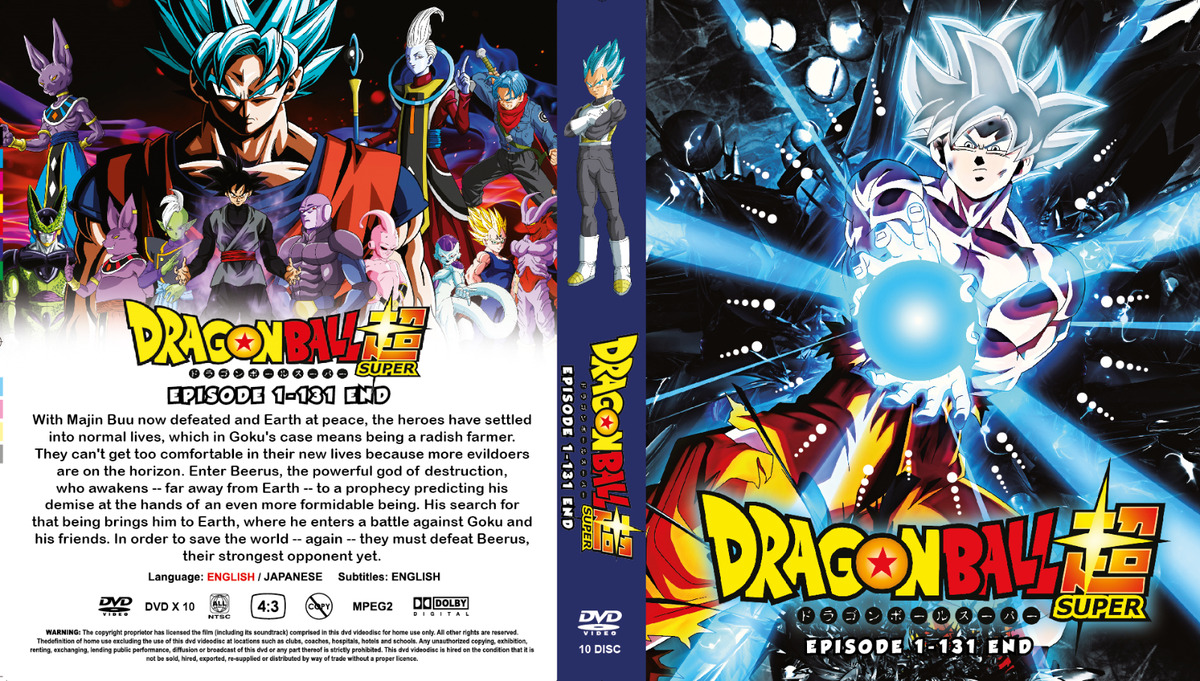 Dragonball Super Complete Series English Dubbed DVD 131 Episodes + 3 Movies