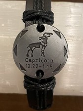 Capricorn Zodiac Leather Bracelet