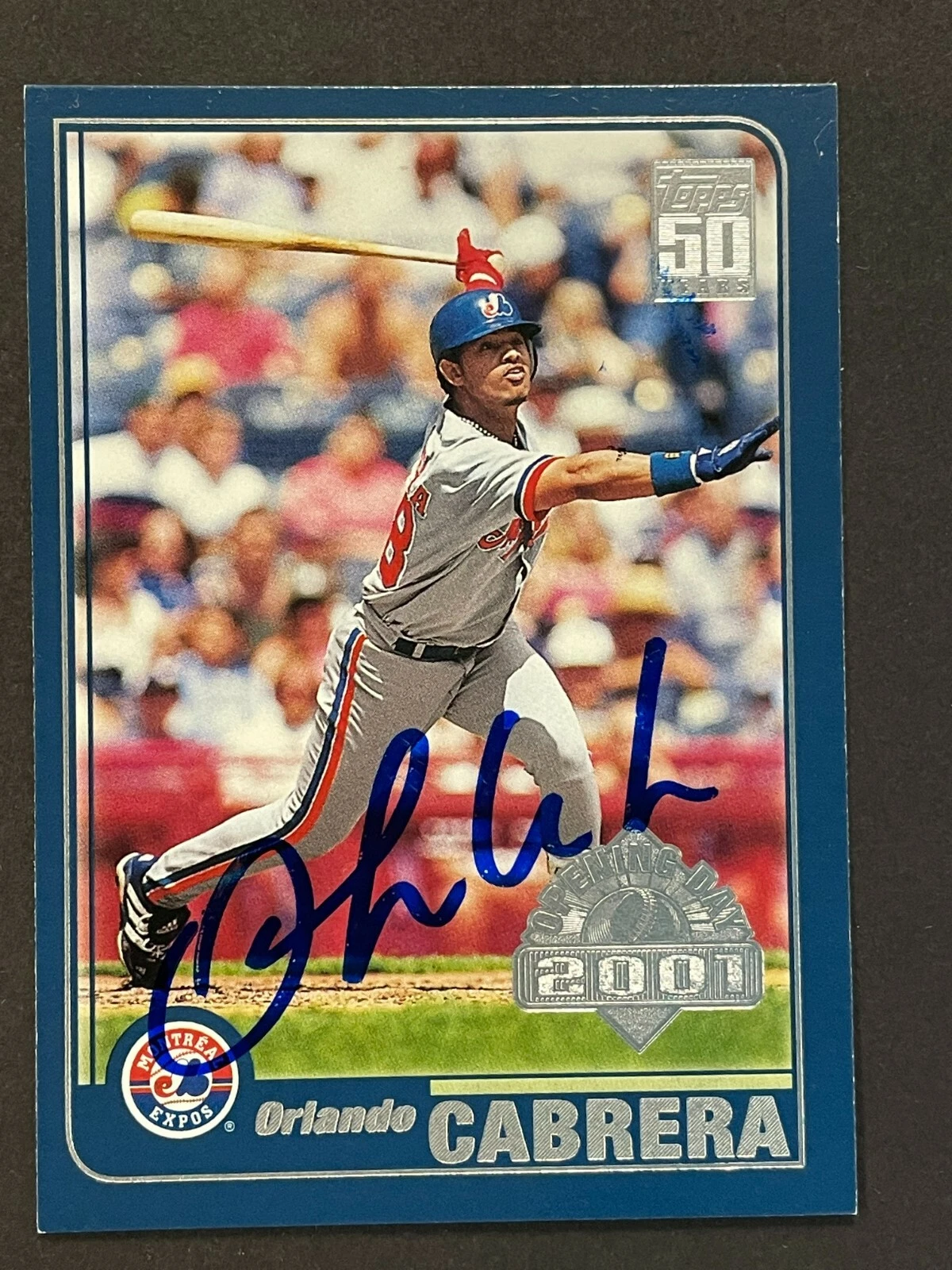2001 Topps Opening Day SIGNED: Orlando Cabrera, EXPOS
