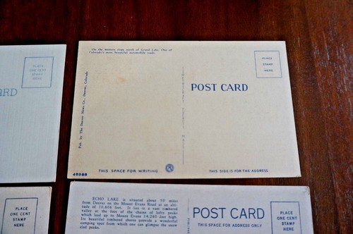 vintage post card lot of 4 Colorado Grand Lake Echo Lake MT Evans Chicago Creek - Picture 9 of 10