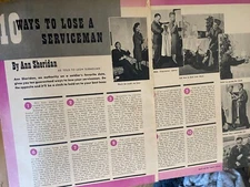 Ann Sheridan, Two Page Vintage Clipping, a