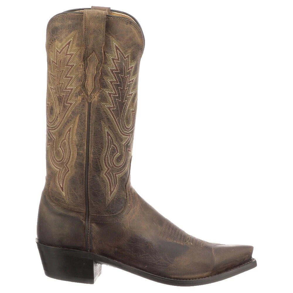 Brown Lucchese sólido para hombres