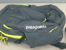 Patagonia Grey and Lime  Nylon Hiking Daypack Backpack Lightweight Padded Straps