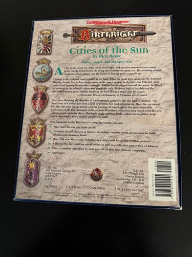 Birthright: Cities of the Sun (Juego en caja #3103), AD&D 2ª edición. RPG SIN CARTAS B1 - Imagen 2 de 12