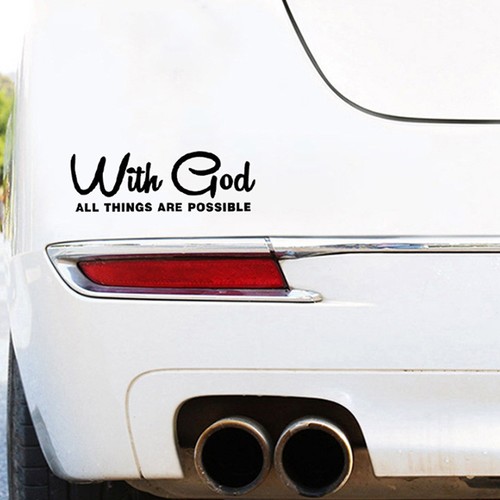 With God All Things Are Possible Car Sticker Waterproof Vinyl Decal Car - Bild 6 von 15