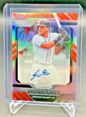 2020 Panini Prizm SCOOTER GENNETT Silver Prizm AUTO #S-SG Giants