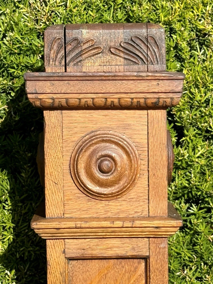 ANTIGUO ROBLE VICTORIANO EXTRA GRANDE NEWEL POST COLUMNA Arquitectura Salvamento Foto 2 de 4
