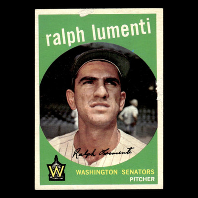 Ralph Lumenti #316 1959 Topps Washington Senators Baseball Card MLB EX