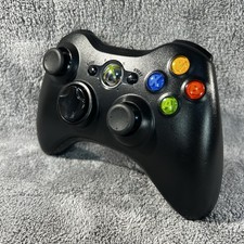 Controlador inalámbrico Microsoft Xbox 360 OEM negro genuino probado batería