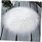  Faux Fur Chair Pad Faux Fur Rugs 12 inch Square Cover Seat Fuzzy Square White
