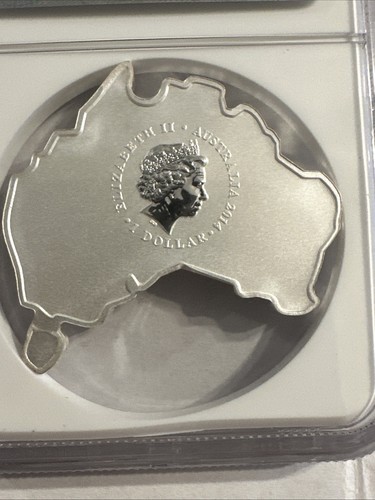 2014-P Australia Map Series 1oz Colorized Crocodile NGC MS 70 Early Release - Picture 4 of 4