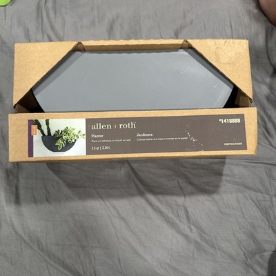 Allen Roth Planter Gray 2.5 qt Tabletop Or Wall Mounted New in Box