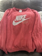 Nike Women s Crewneck Sweatshirt Size XS Pink Pullover Glitter Silver Logo Graph